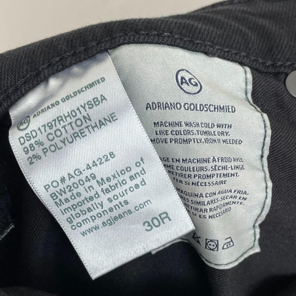 AG black Rhett high waisted straight crop jeans 30 - Picture 10 of 14